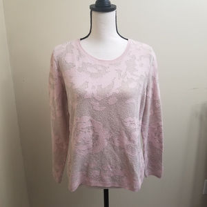J⭐ Jennifer Lopez Pink and Gold Sweater Large